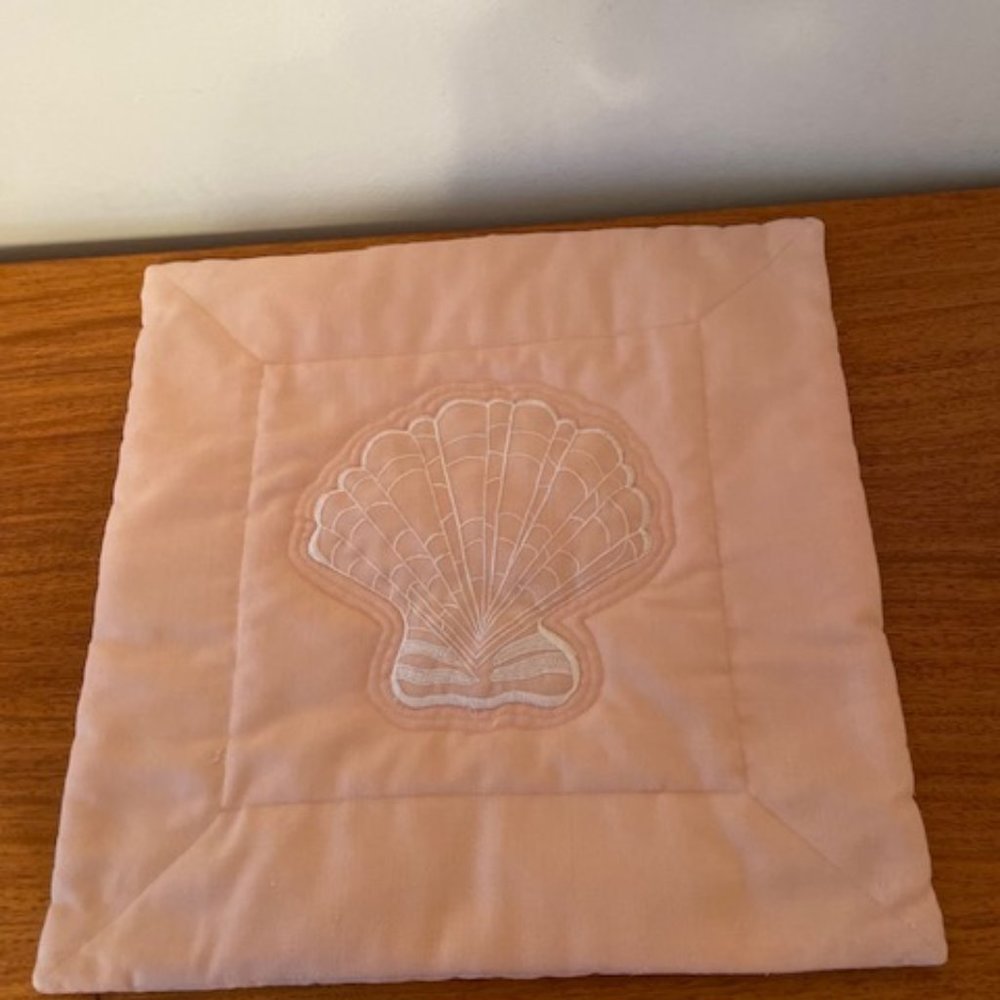 Peach throw pillow covers -- set of 2